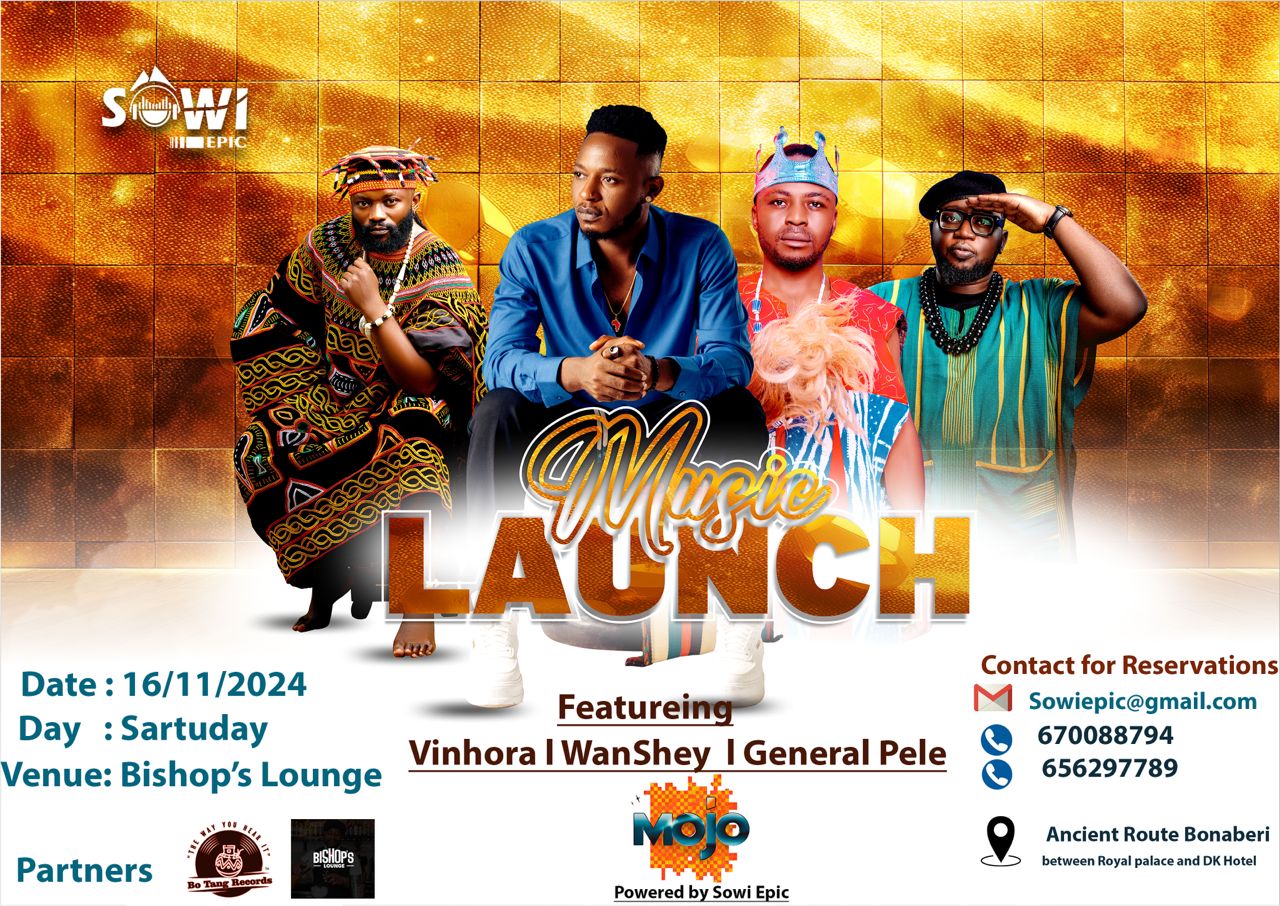 Flyer for Louis Alga's Mojo launch event