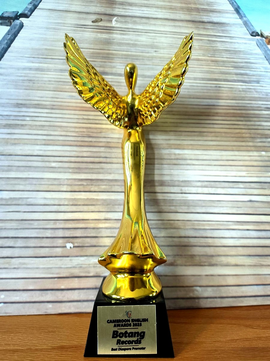 The Cameroon English Awards 2025 Best Diaspora Promoter trophy awarded to BotangRecords
