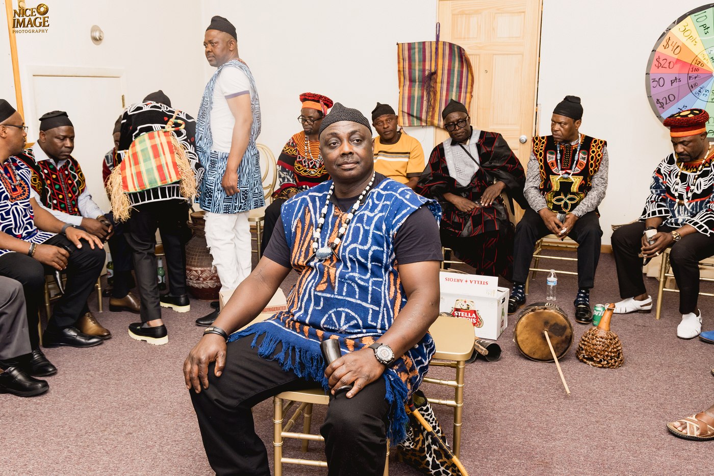 Community elders seated together during Thursday's traditional program